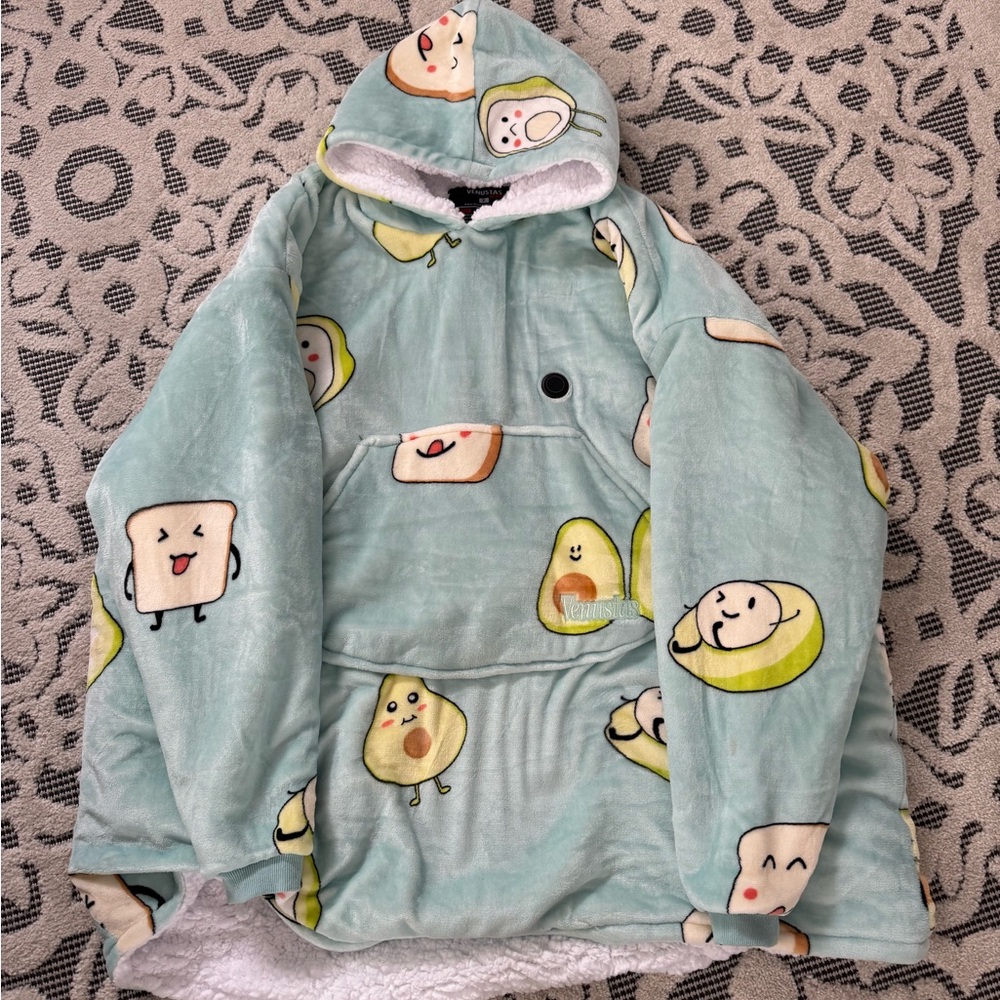 Avocado and Toast Heated Blanket Hoodie